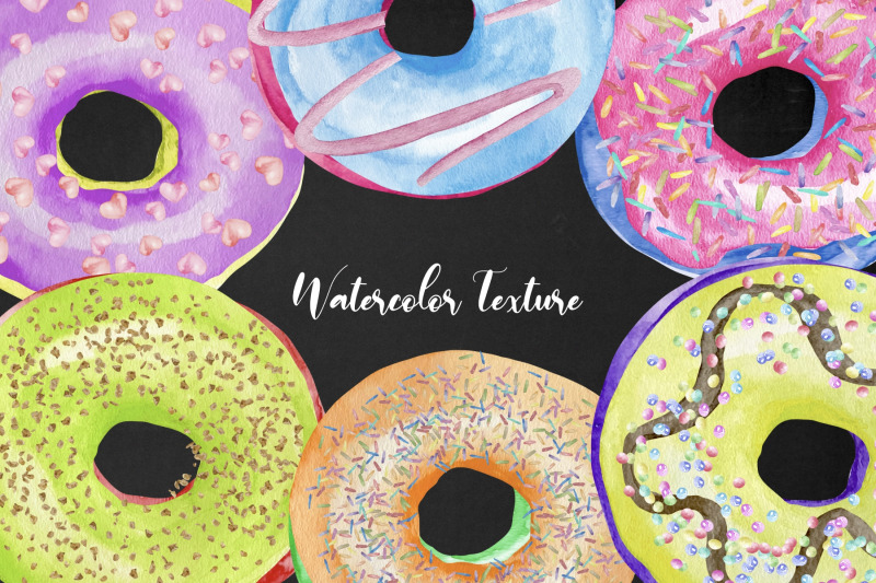 watercolor-donuts-clipart-colorful-sweet-donuts-png