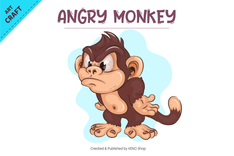 cartoon-angry-monkey-crafting-sublimation