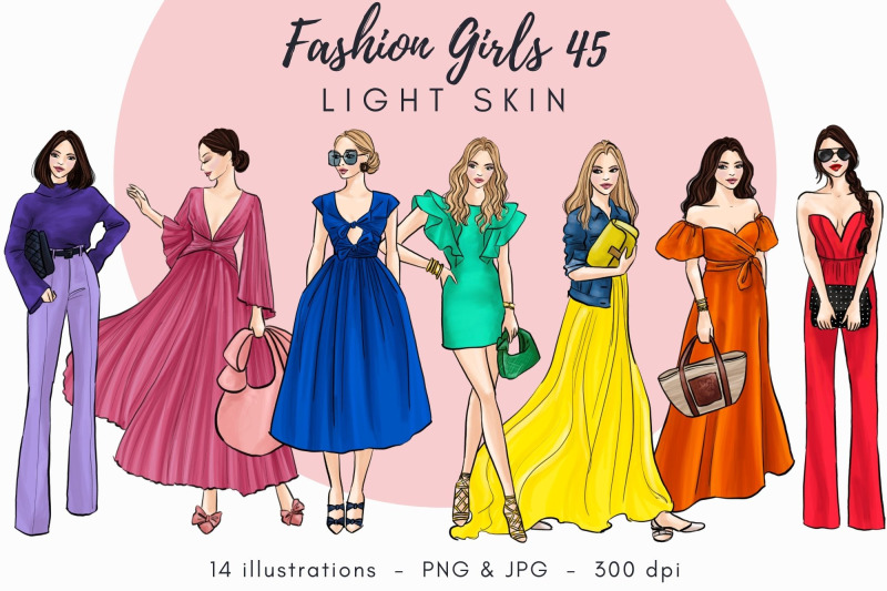 fashion-girls-45-light-skin-watercolor-fashion-clipart