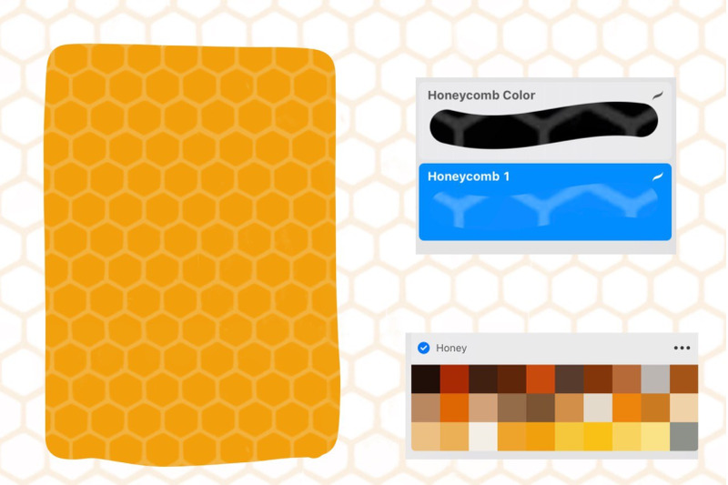 honeycomb-pattern-brushes-procreate