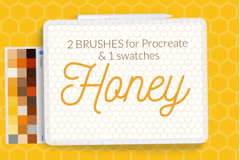 honeycomb-pattern-brushes-procreate