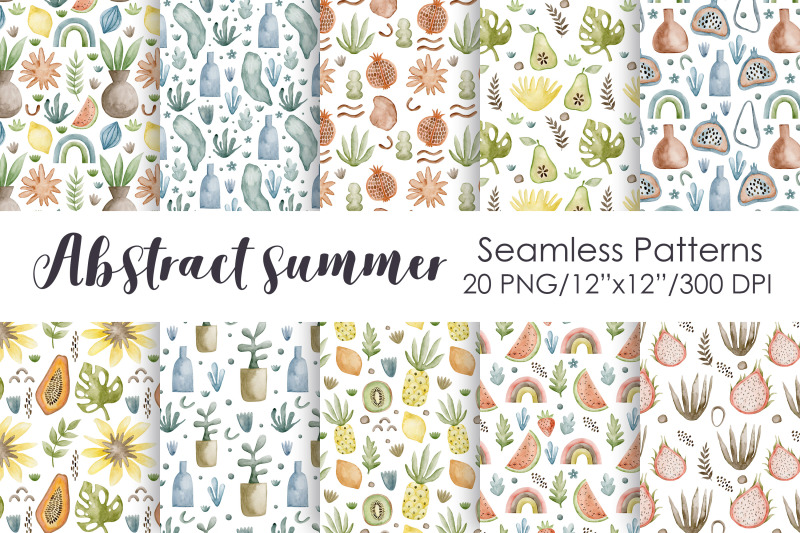 watercolor-abstract-summer-seamless-patterns