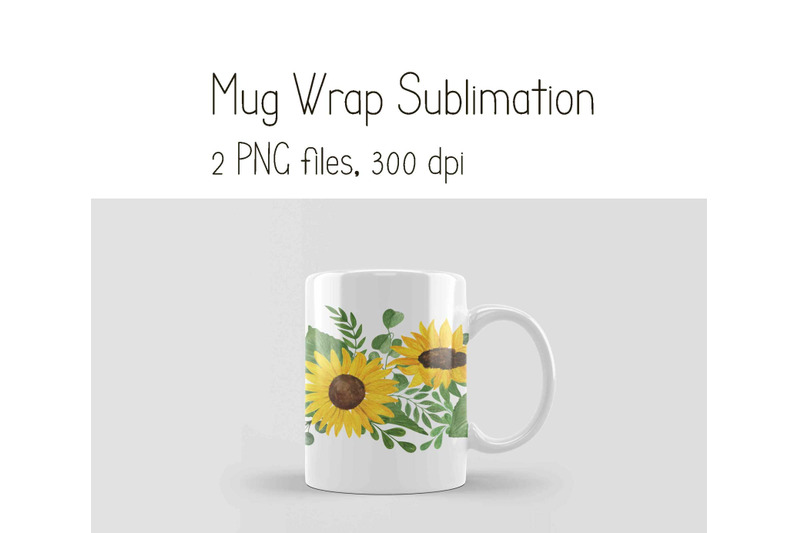 coffee-mug-sublimation-design-sunflower-border