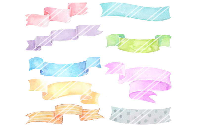 watercolor-banners-clipart-watercolor-cloth-banner-png