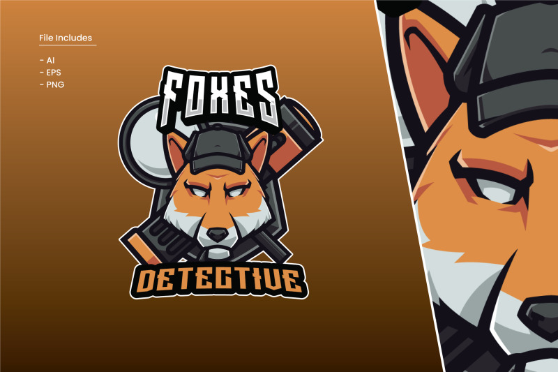 foxes-detective-logo-template