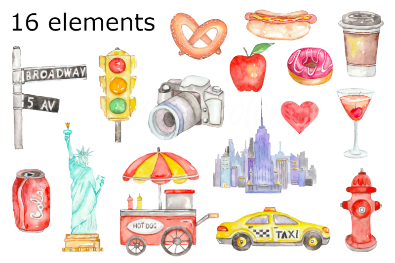 new-york-watercolor-clipart