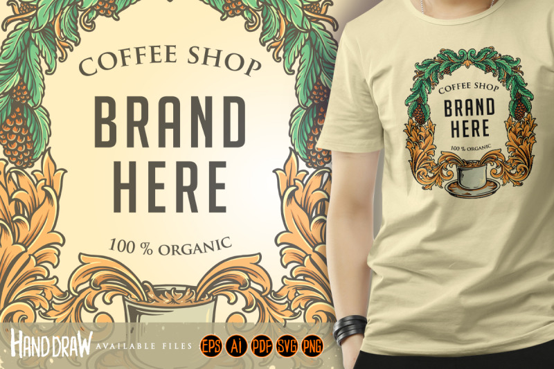 luxury-coffee-shop-frame-vintage-illustrations