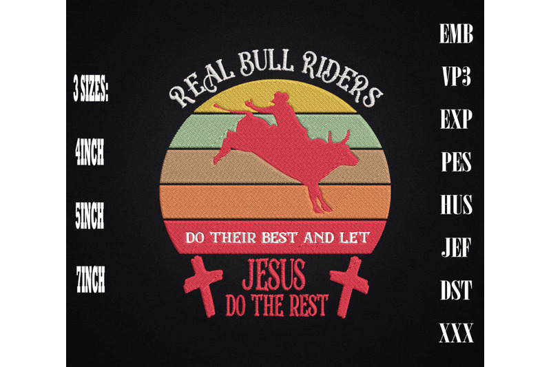 bull-riding-for-cowboy-christian-jesus-embroidery