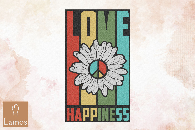 love-happiness-floral-hippie-sign-design