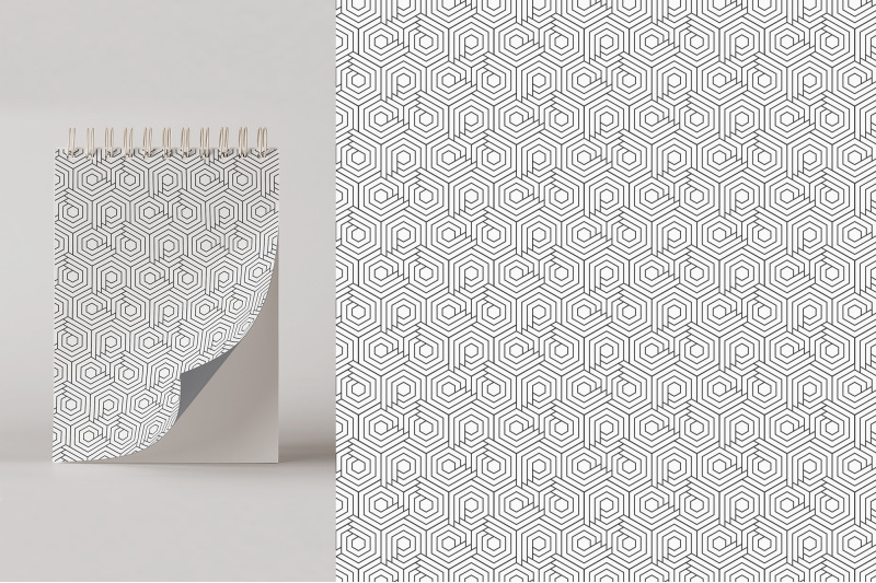 seamless-geometric-vector-patterns-hexagons-digital-paper