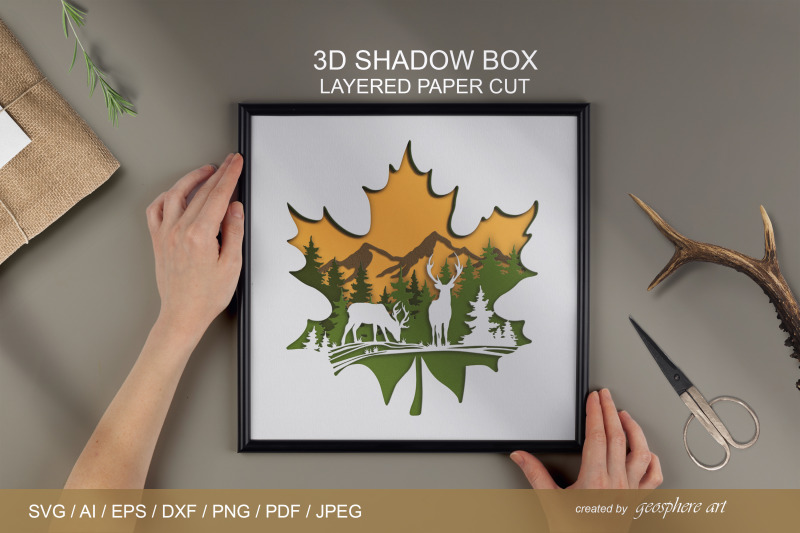 3d-maple-leaf-shadow-box-layered-papercut-svg-dxf-eps