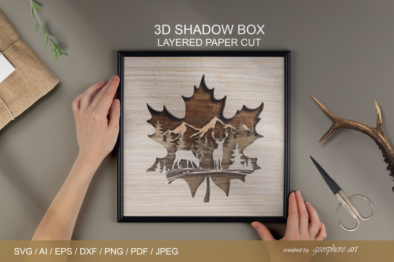 3d-maple-leaf-shadow-box-layered-papercut-svg-dxf-eps