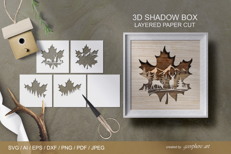 3d-maple-leaf-shadow-box-layered-papercut-svg-dxf-eps