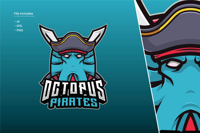 octopus-pirates-logo-template