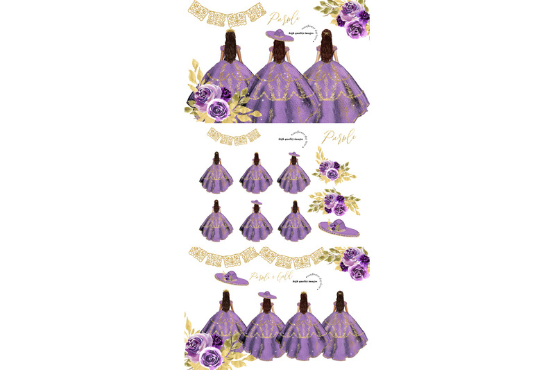 elegant-purple-amp-gold-princess-dress-clipart-purple-gold-flowers