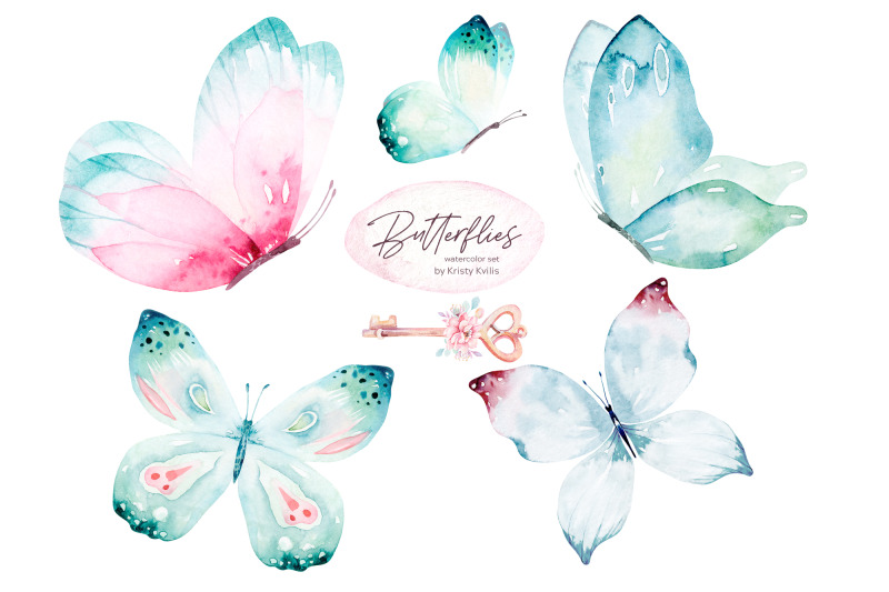 watercolor-multicolored-butterfly-clipart-digital-colorful-png-set