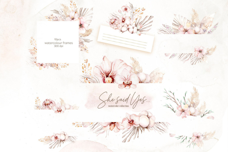 watercolor-blossom-cherry-orchid-frames-borders-png-clipart