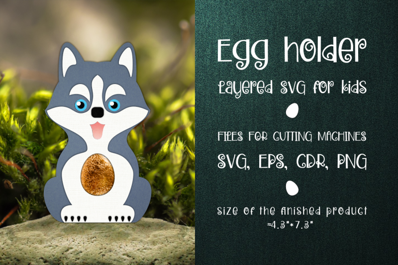 husky-dog-egg-holder-template-svg