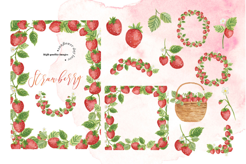 summer-strawberry-clipart-watercolor-strawberry-clipart