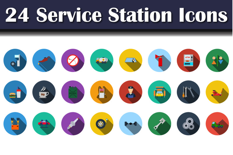 service-station-icon-set