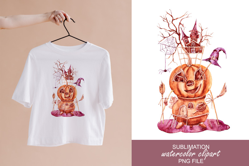 watercolor-halloween-cute-pumpkin-sublimation-clipart