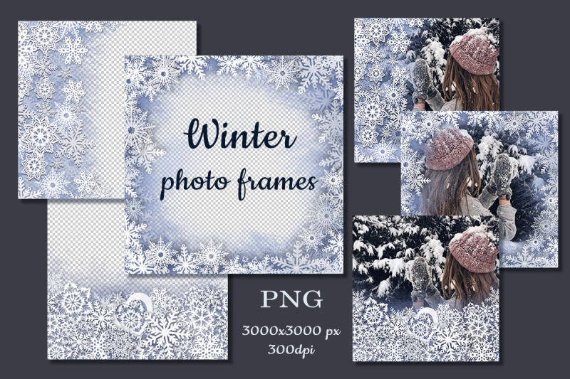 winter-photo-frames-snowflake-overlays-digital-clipart