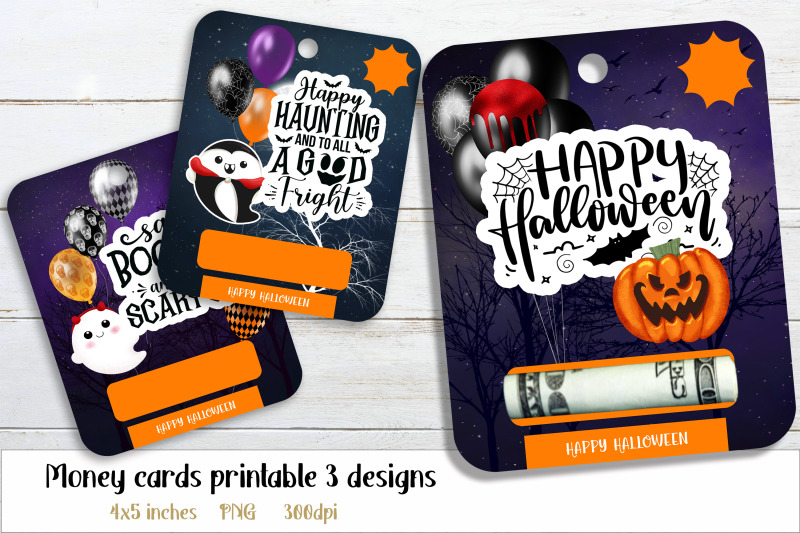 halloween-money-card-set-of-3-spooky-money-holder-png-design