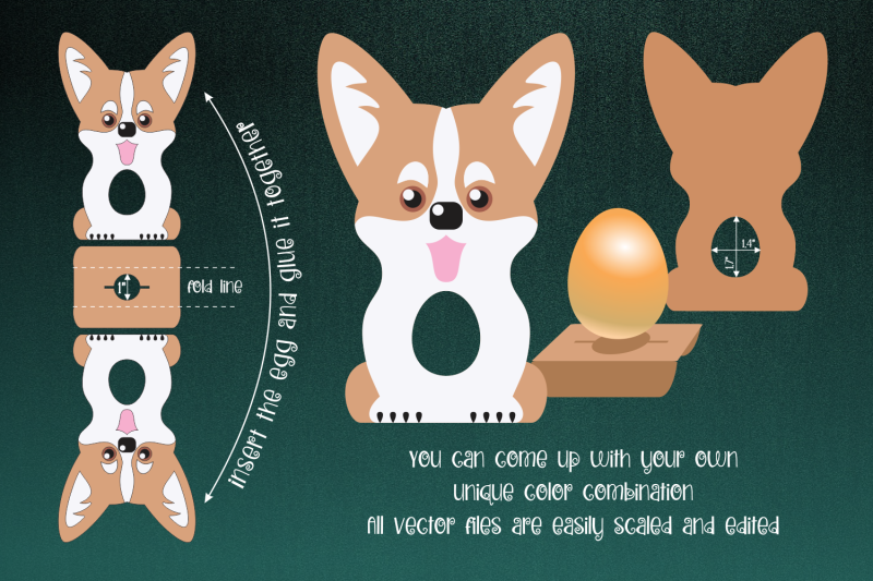 corgi-dog-egg-holder-template-svg