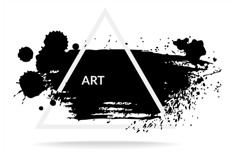 ink-blot-grunge-inked-black-splashes-and-stains-with-white-triangle