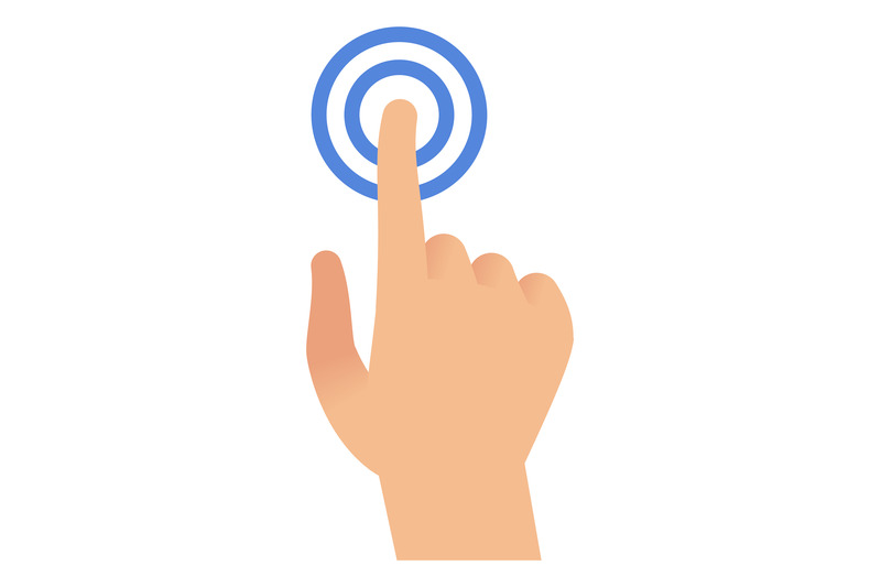 touch-screen-hand-gesture-flat-man-palm-with-finger-presses-blue-butt