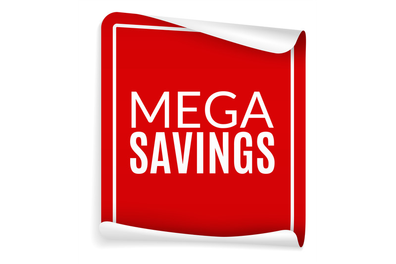 red-sticker-curled-corner-mega-savings-square-red-label-with-realisti