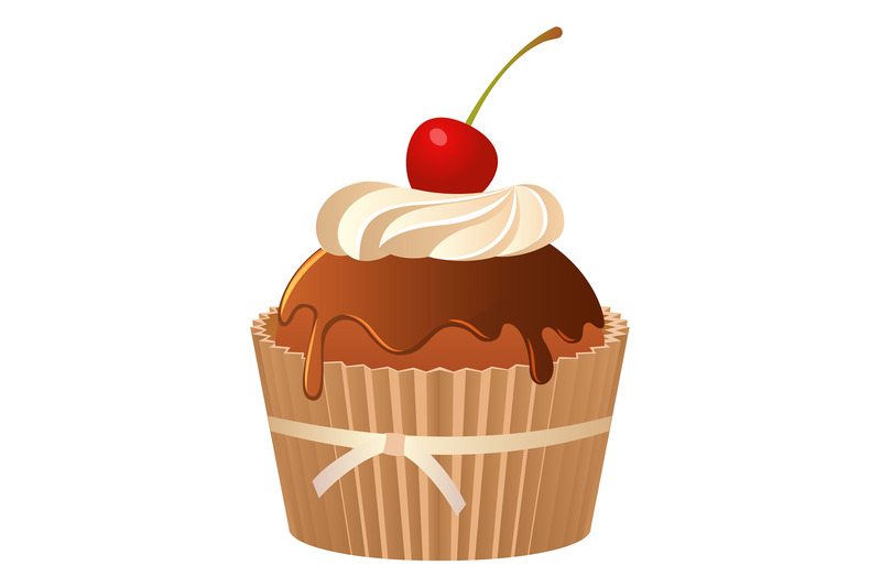 chocolate-cupcake-cute-homemade-dessert-with-vanilla-and-cherry-muff