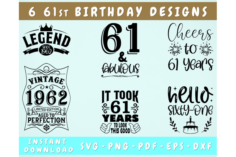 61st-birthday-svg-bundle-6-designs-61st-birthday-shirt-svg