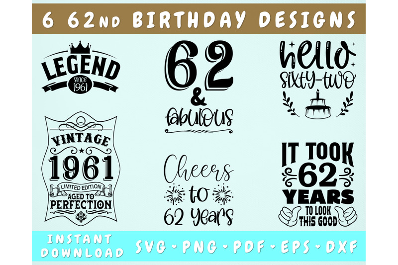 62nd-birthday-svg-bundle-6-designs-62nd-birthday-shirt-svg