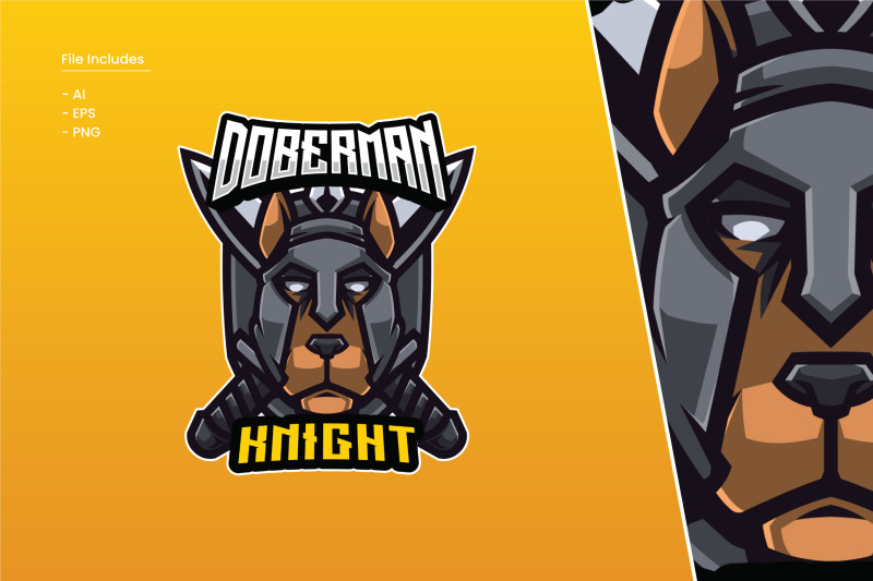 doberman-knight-logo-template