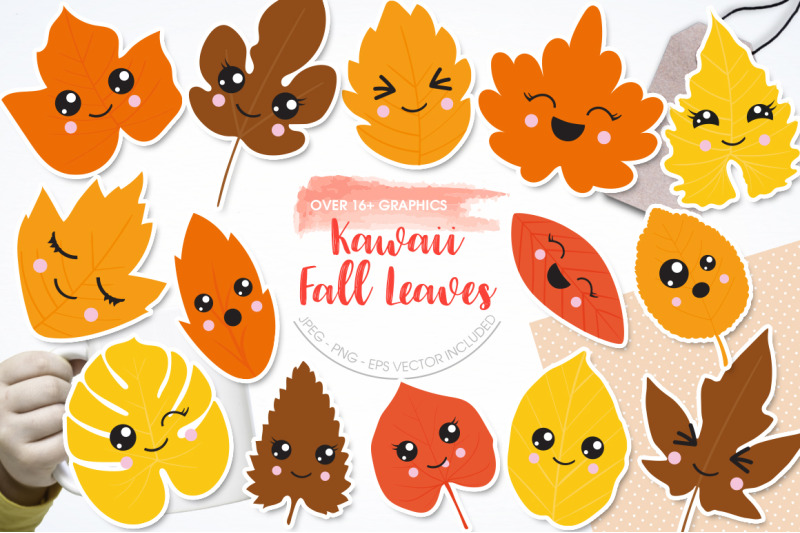 kawaii-fall-leaves