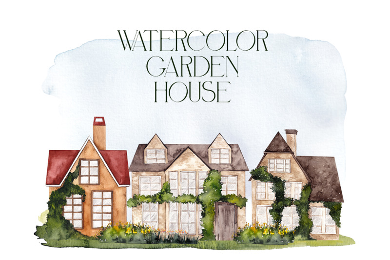 garden-houses-watercolor-graphic-collection