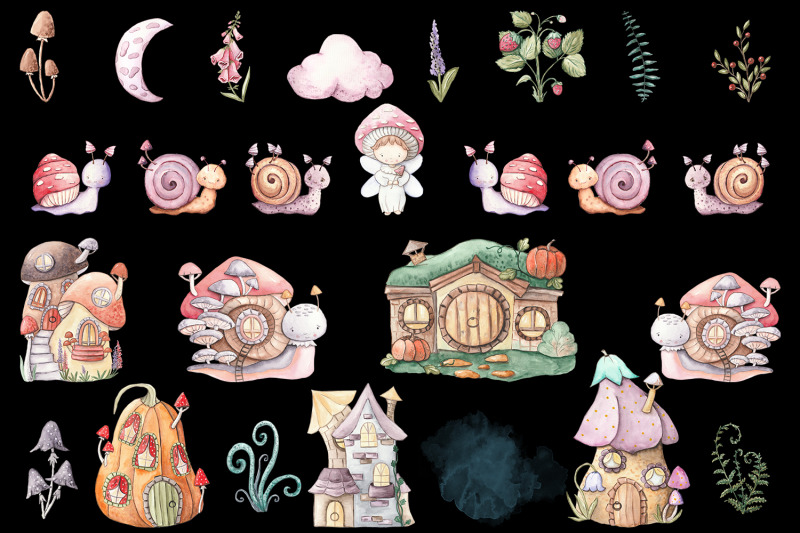 fairy-houses-clipart-fantasy-houses-mushroom-house