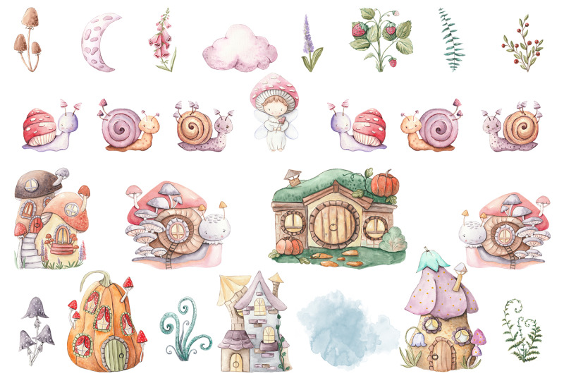 fairy-houses-clipart-fantasy-houses-mushroom-house