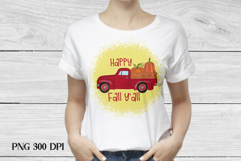 red-truck-with-pumpkins-happy-fall-sublimation