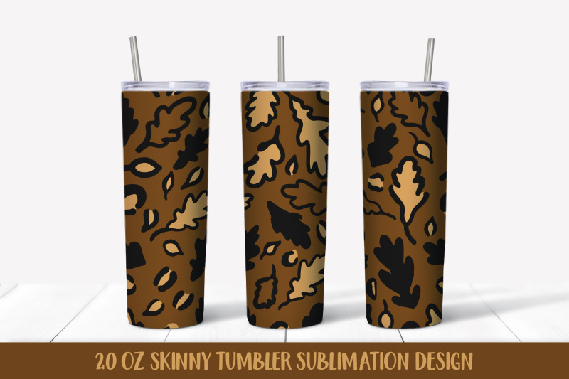 autumn-oak-leaves-leopard-tumbler-wrap-sublimation