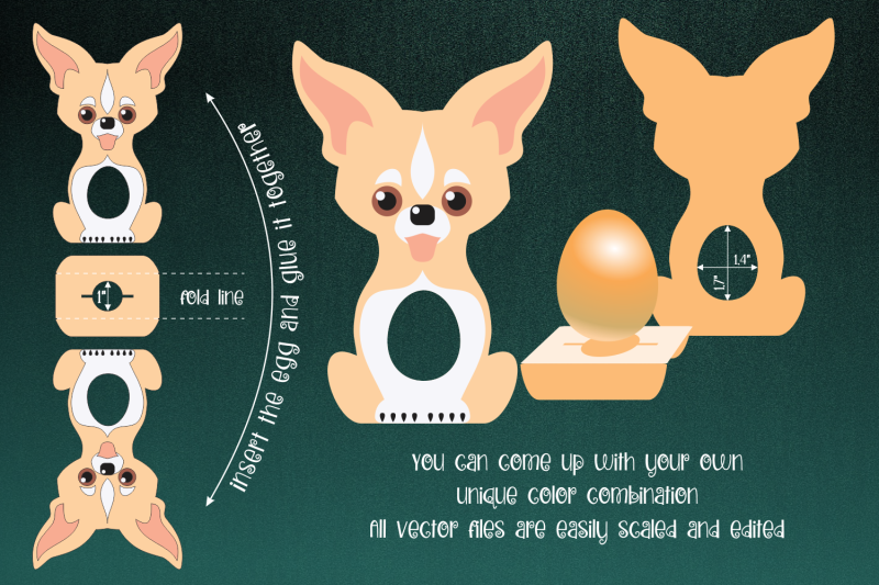 chihuahua-dog-egg-holder-template-svg