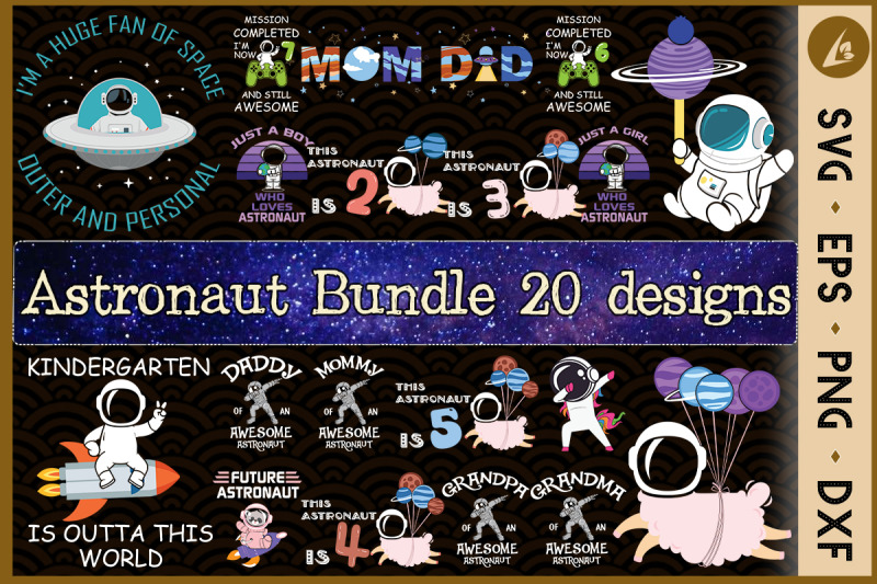 astronaut-svg-bundle-20-designs