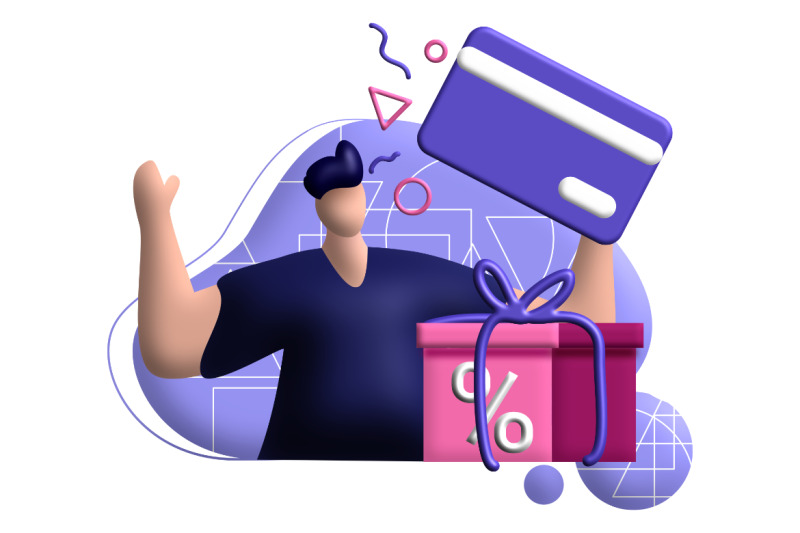 cashback-coupon-3d-rendering-illustration