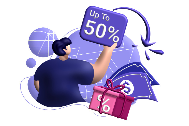 cashback-coupon-3d-rendering-illustration