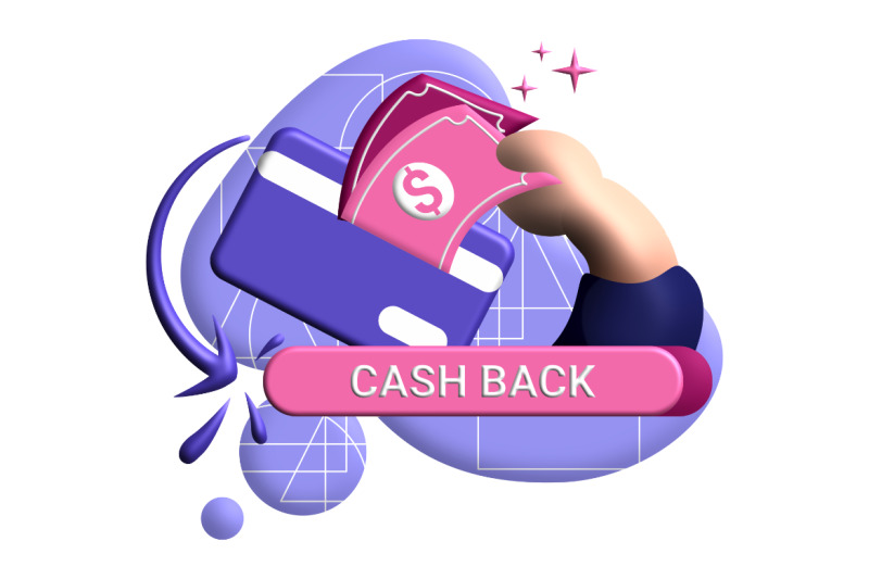 cashback-coupon-3d-rendering-illustration