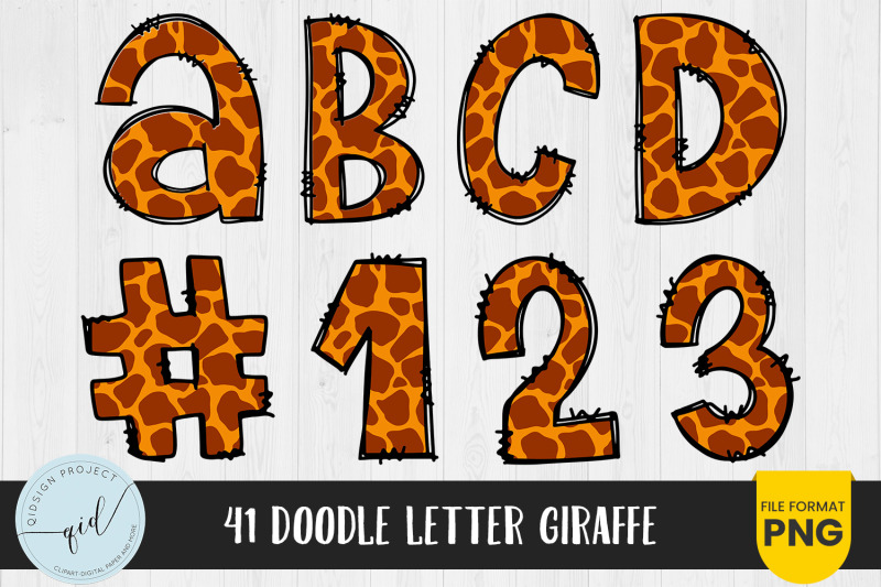 giraffe-doodle-letters-and-numbers-41-characters