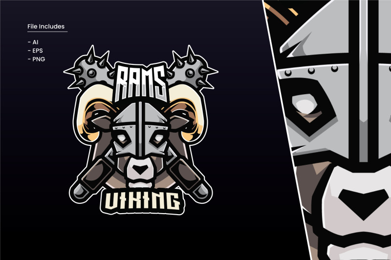 rams-viking-logo-template