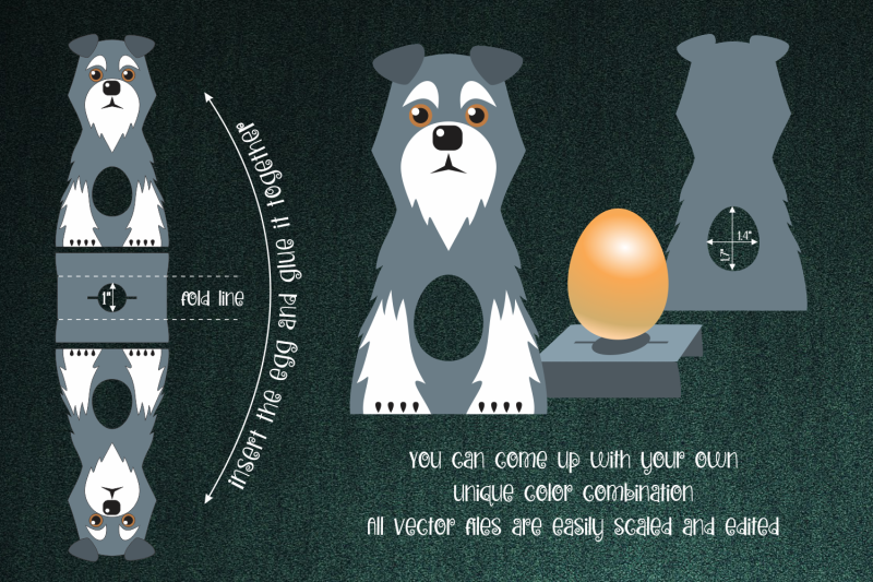 schnauzer-dog-egg-holder-template-svg