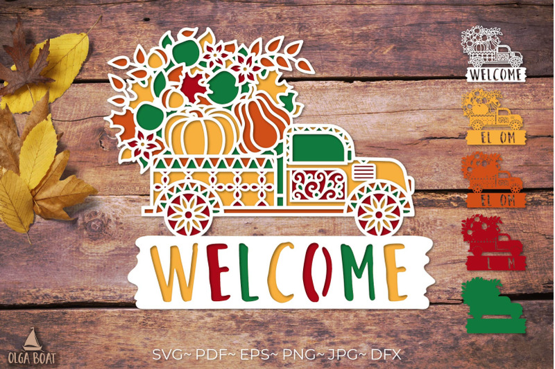 3d-fall-truck-svg-fall-welcome-sign-paper-crafts